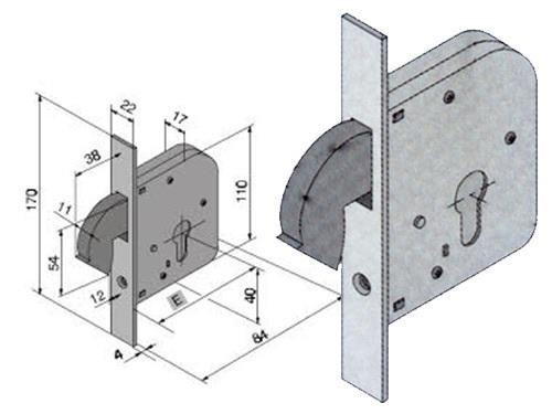 Serrature per cancelli porte - e,