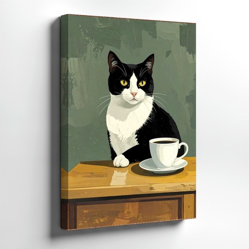 Wall art gatto - gatto, bianco