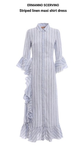 Abito maxi camicia - , lino
