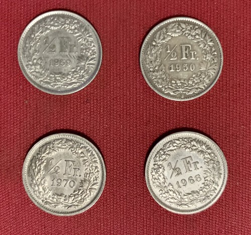Lotto monete svizzera 2 - 4, 1/2