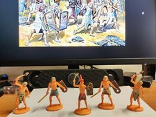 5 Soldatini atlantic esercito egizio scala 1/32 Dipinti a mano. Lotto Numero 2