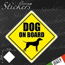 Adesivo Stickers Segnale Sign DOG ON BOARD a bordo auto moto