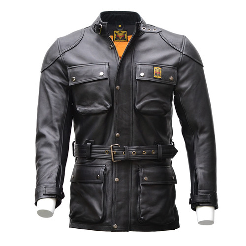Giacca moto uomo - goldtop, nera