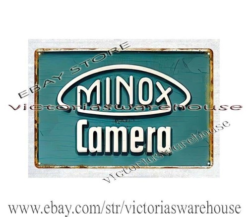 Insegna latta metallo minox - insegna,