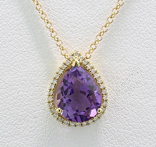 Collana amethyst diamante 750 - collana,
