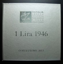 EDITALIA POLIGRAFICO DELLO STATO 2013 1 LIRA 1946 IN BRONZO ARGENTATO