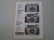 advertising Pubblicità 1961 FERRANIA LINCE 2/ELECTA 1/ELECTA 2