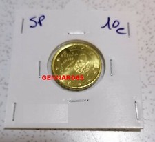 SPAGNA DA ROTOLINO MONETA 10 CENT ANNO 1999 FDC TENUTA IN OBLO