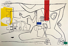 Le Corbusier Litografia COA originale numerata a mano firma op Josef Albers