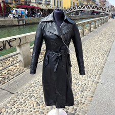 Trench cappotto pelle donna
