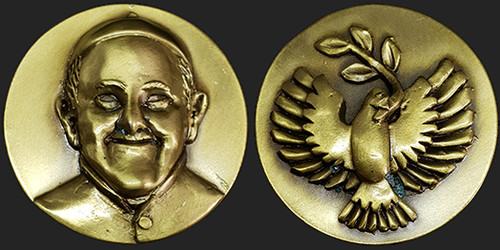 Medaglia artigianale papa - ,