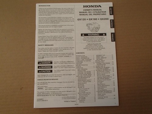 Honda gx120 gx160 - honda, gx200