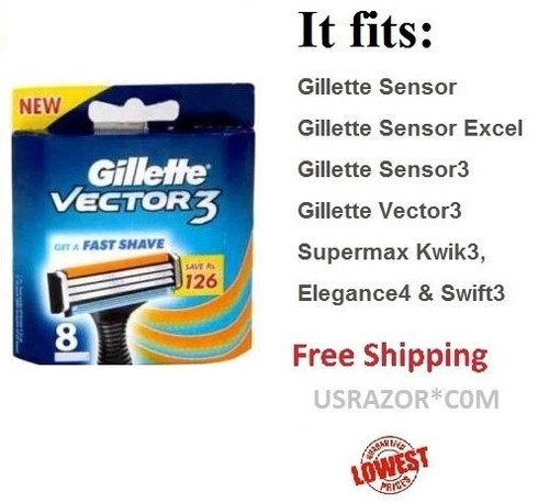 Lame gillette vector3 ft - 8,
