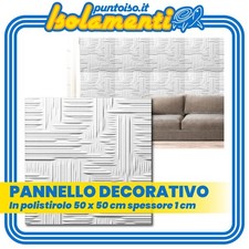 Pannello Polistirolo Decorativo per Soffitto e Parete Dimensioni 50 x 50cm Lille