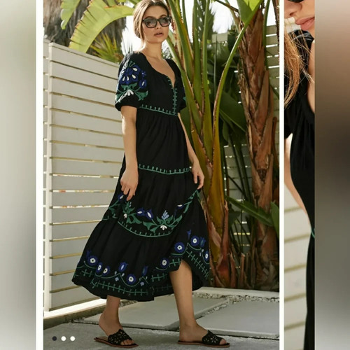 Maxi abito anthropologie - maxi,