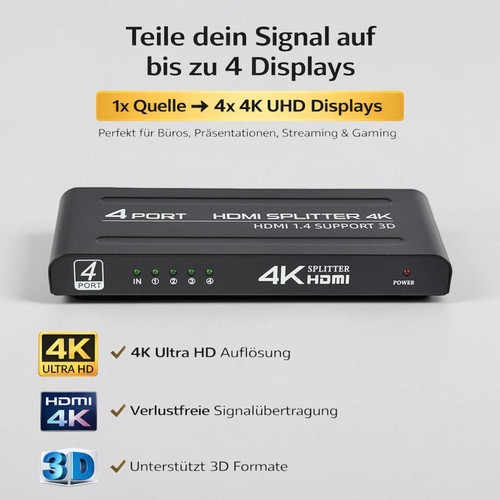 Sdoppiatore hdmi 1x4 - hdmi,