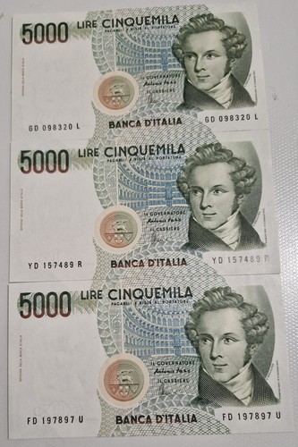 Banconote italia 5000 lire - banconote,