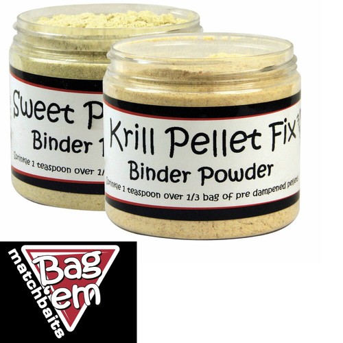 Bag pellet fix - 'em, binder