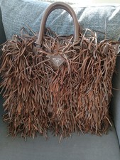 Prada Brown Napa Fringe Tote