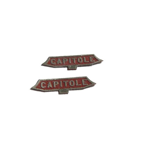 Lot deux plaques - lot, peintes