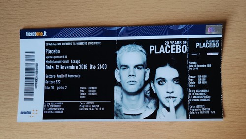 Placebo ticket concert - placebo, 20