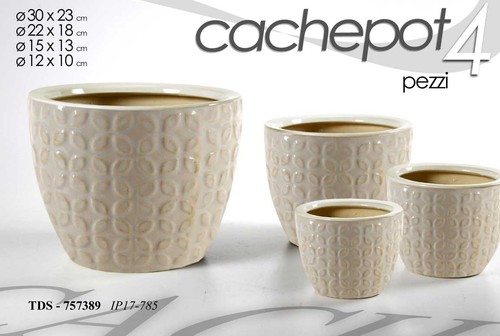 Set portavasi cachepot vaso - 4,