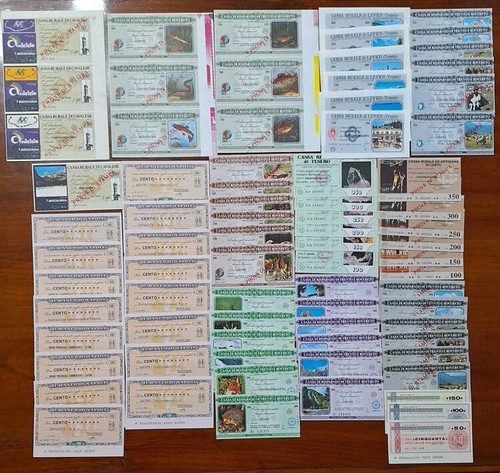 Miniassegni lotto pezzi serie - miniassegni,