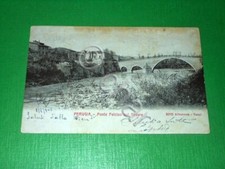 Cartolina Perugia - Ponte Felcino sul Tevere 1905