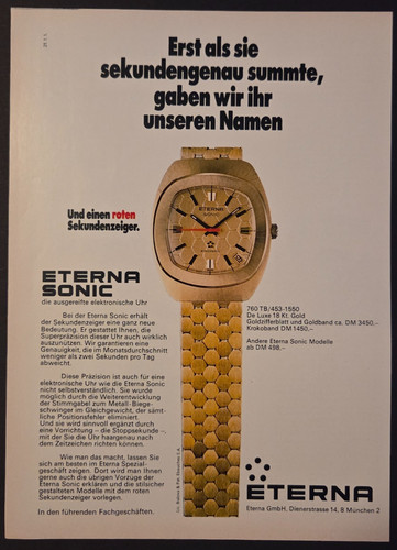 Eterna sonic orologi - 34.,