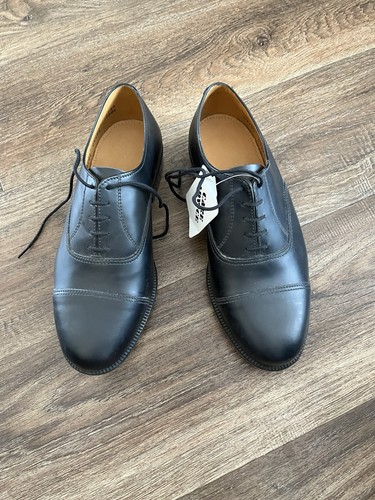Black leather parade shoes - black,