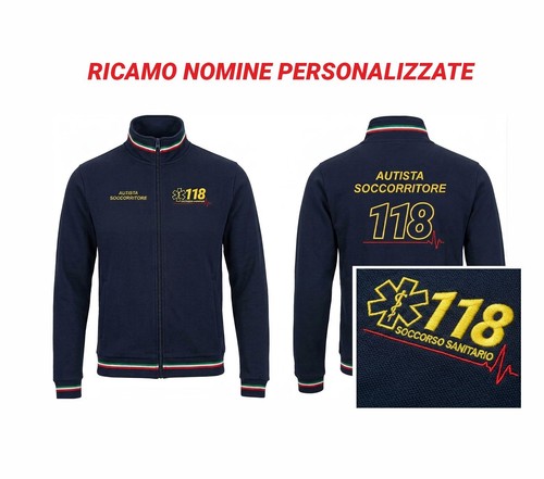 Felpa 118 ricamata - felpa,