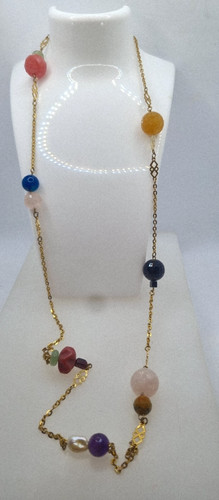 Pietre dure collana lunga - ,