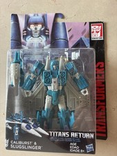 Transformers Titans Return Deluxe Class Slugslinger & Caliburst Headmaster New 1