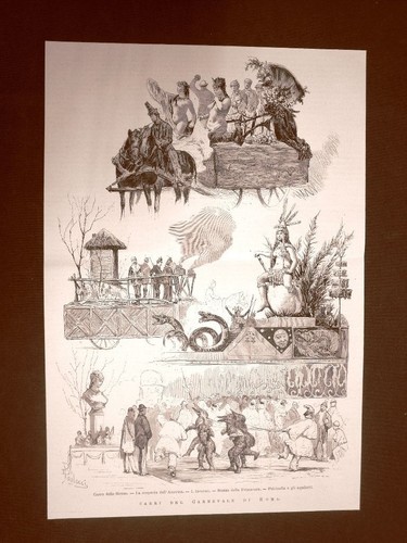 Carnevale roma nel 1877 - carnevale,