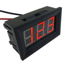 ROSSO DIGITALE LED VOLTMETRO CAVETTO VOLT DISPLAY FILI FILO PANNELLO SOLARI yq