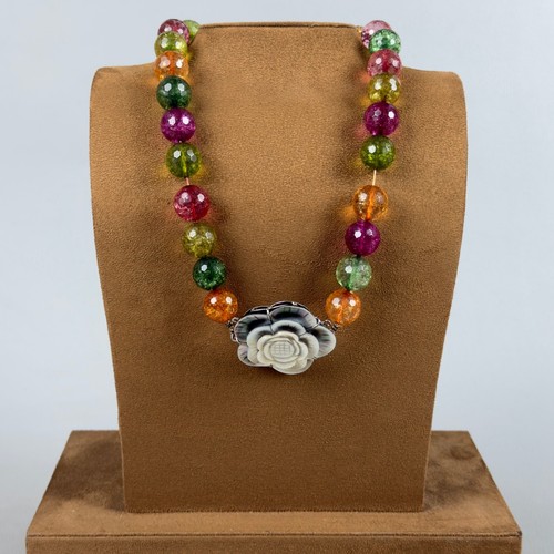 Collana sfere cristalli - collana,