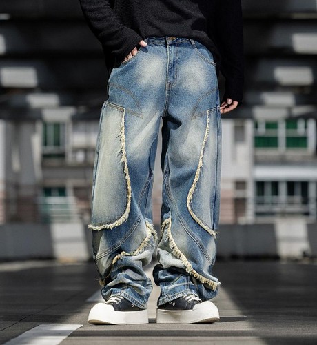 Jeans uomo retrò - blu, denim