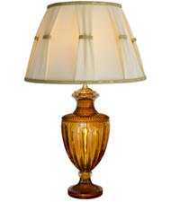 Lampada da tavolo classica salotto grande elegante cristallo  AMBRA con paralume