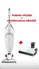VORWERK FOLLETTO VK 220S + EB420S- ULTIMO MODELLO CON FILO GARANZIA E SACCHETTI 