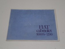 FIAT 1200 1600 S CABRIOLET DEPLIANT BROCHURE PROSLEKT (E55))