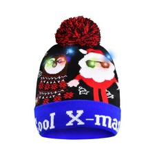 Qtuie Cappello Babbo Natale con Luci LED Cappellini di Babbo Berretto di