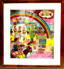 Vetro Pannello Flipper 'Rainbow' D. Gottlieb's & Co. del 1956 Modernariato