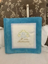 Vintage album fotografico battesimo blu 