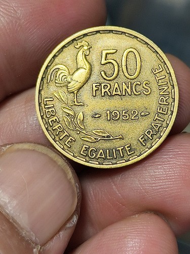Moneta 1952 francs - moneta,
