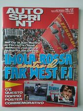 AUTOSPRINT N 16 17 MAGGIO 1995 - POSTER COMMEMORATIVO SENNA - IMOLA ROSSA GP