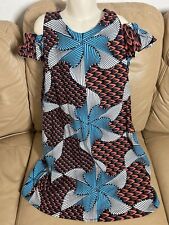 Abito ankara multicolore viola