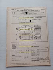 Moretti Fiat 127 Lusso 1971 agg.1980 scheda omologazione DGM Motorizz. Facsimile