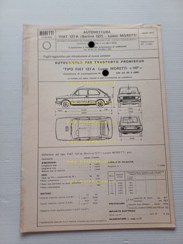 Moretti fiat 127 - 127, lusso