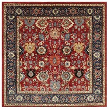 Tappeto Bidjar rosso quadrato