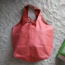 Shopping bag in pelle rosa